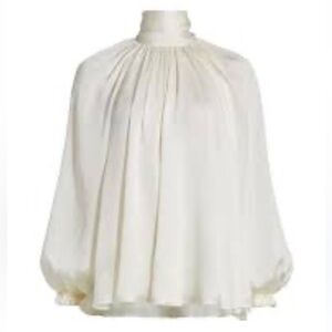 ZIMMERMAN Elegant cream  White silk Women's Blouse NWT , us sz 4